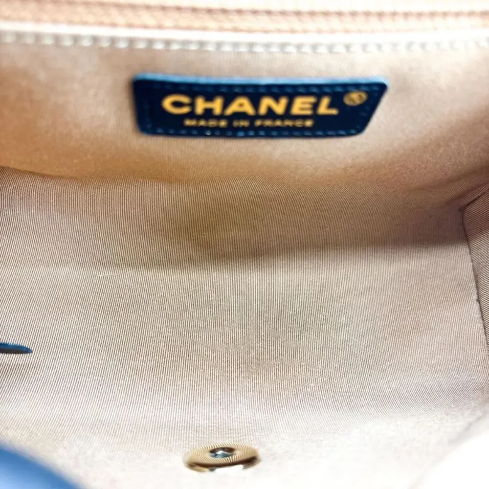 Chanel Mini Flap Bag Black Lambskin Gold Hardware Multicolor Ribbon Chain